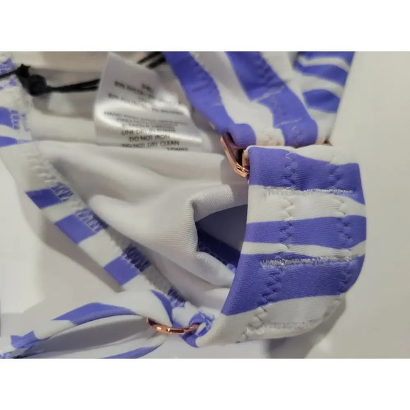 Shade & Shore Women’s Longline Keyhole Swim Top Purple Tiger Print NWT - Picture 4 of 7